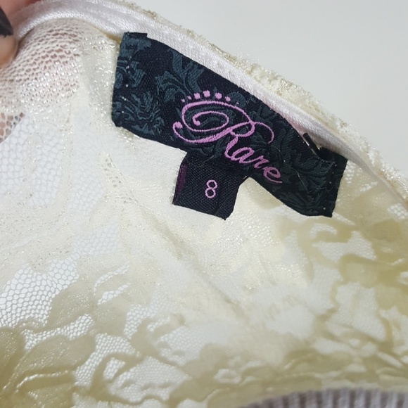 NWOT Vintage Lace Button Down Puffy Shoulder Top - Picture 8 of 8